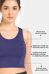 Zelocity Medium Impact Longline Padded Sports Bra - Twilight Blue — thumbnail 6